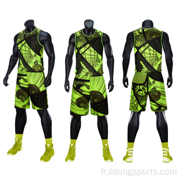 Logo personnalisé en gros hommes Men de basket-ball sublimation